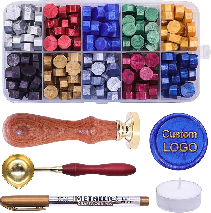 SWANGSA Custom Wax Seal Stamp Kit - Premium personalized sealing solution for official documents and trademark authentication