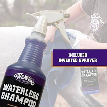 Weaver Livestock Waterless Shampoo, (1-Quart), No Rinse Wash and Shine Cleanser for All Livestock - Daily use, Hair, Wool Shampoo