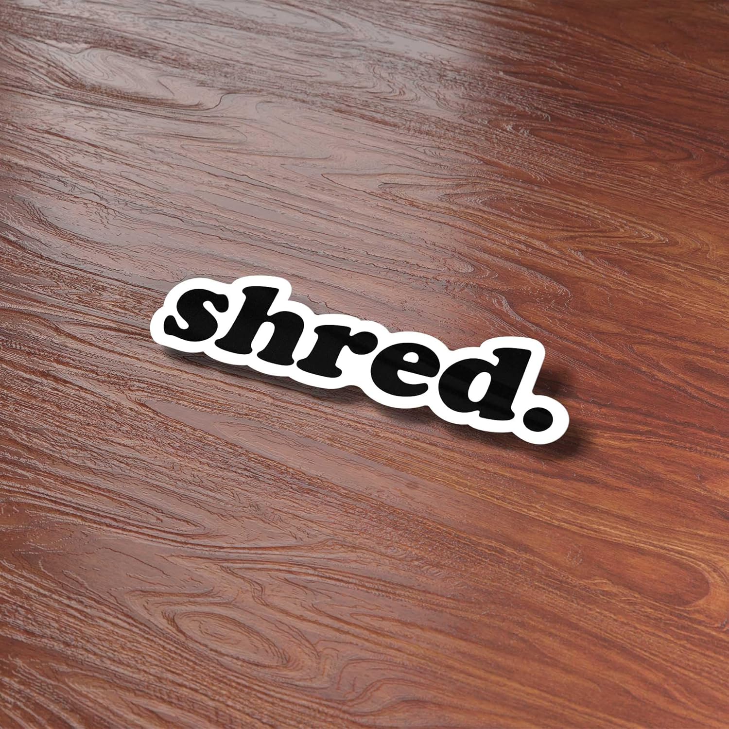 Shred Sticker for Hydroflask - Waterproof Outdoor Winter Sports Decal, Gift for Mountain, Ski, Snowboard Lovers Shred Typography Script Font - Image 6