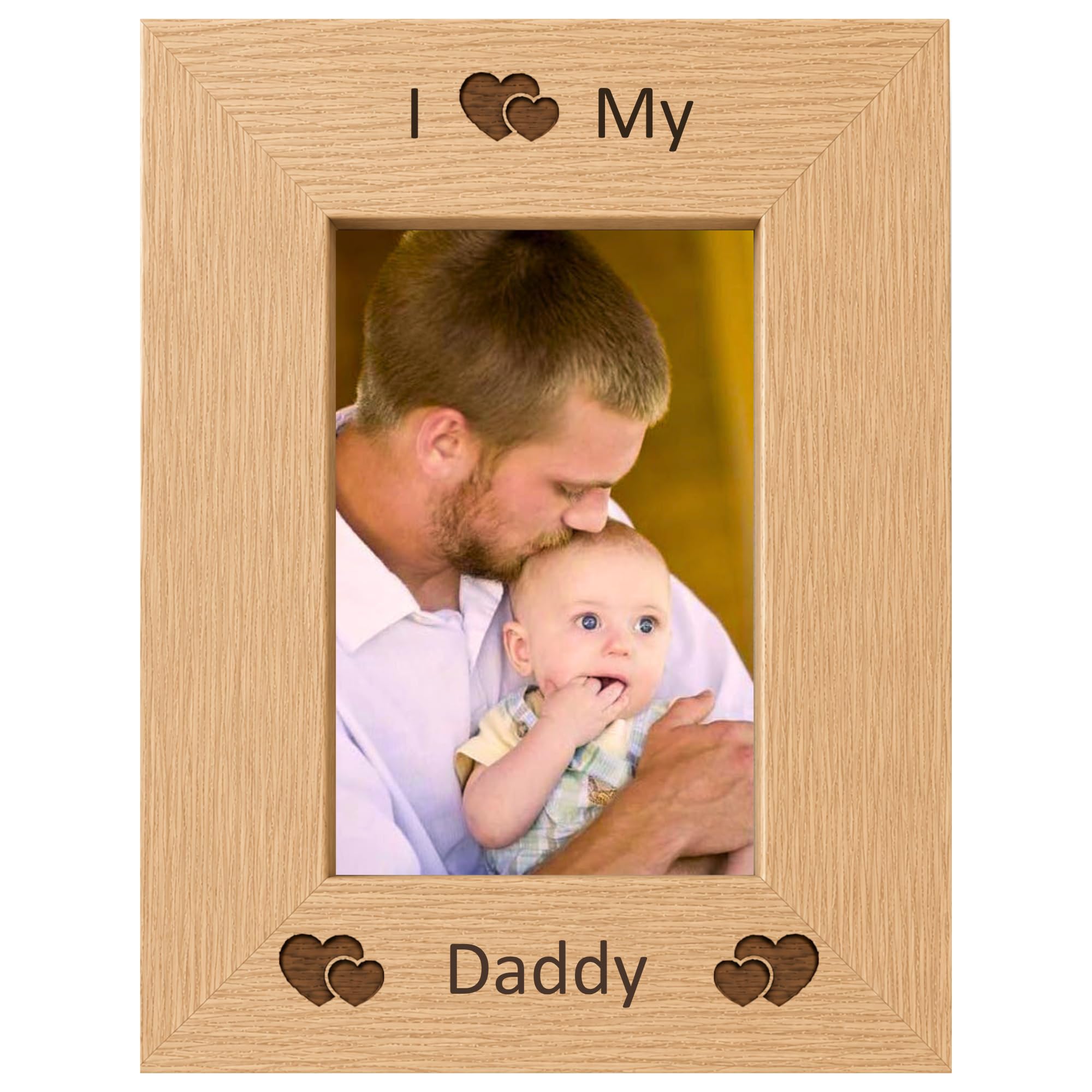 I Love My Daddy 6x4 Oak Effect Photo Picture Frame Keepsake Gift Idea