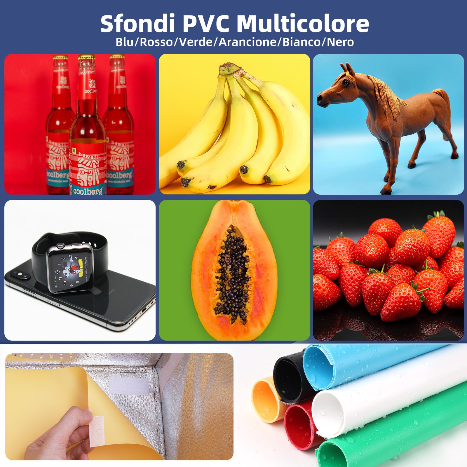 Yanuoda Scatola Luce Fotografica Portatile 30x30cm | 120 LED Regolabili (Luce Bianca/Fredda/Calda) | 6 Sfondi PVC | Tenda Superiore per Gioielli | Kit Studio Fotografico Professionale