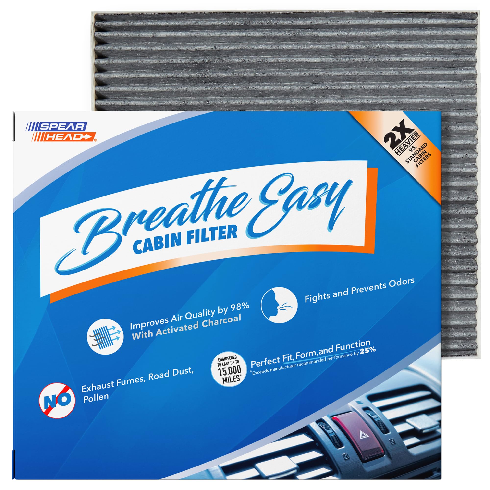 Spearhead Odor Defense Breathe Easy AC &amp; Heater Cabin Air Filter (BE-160)