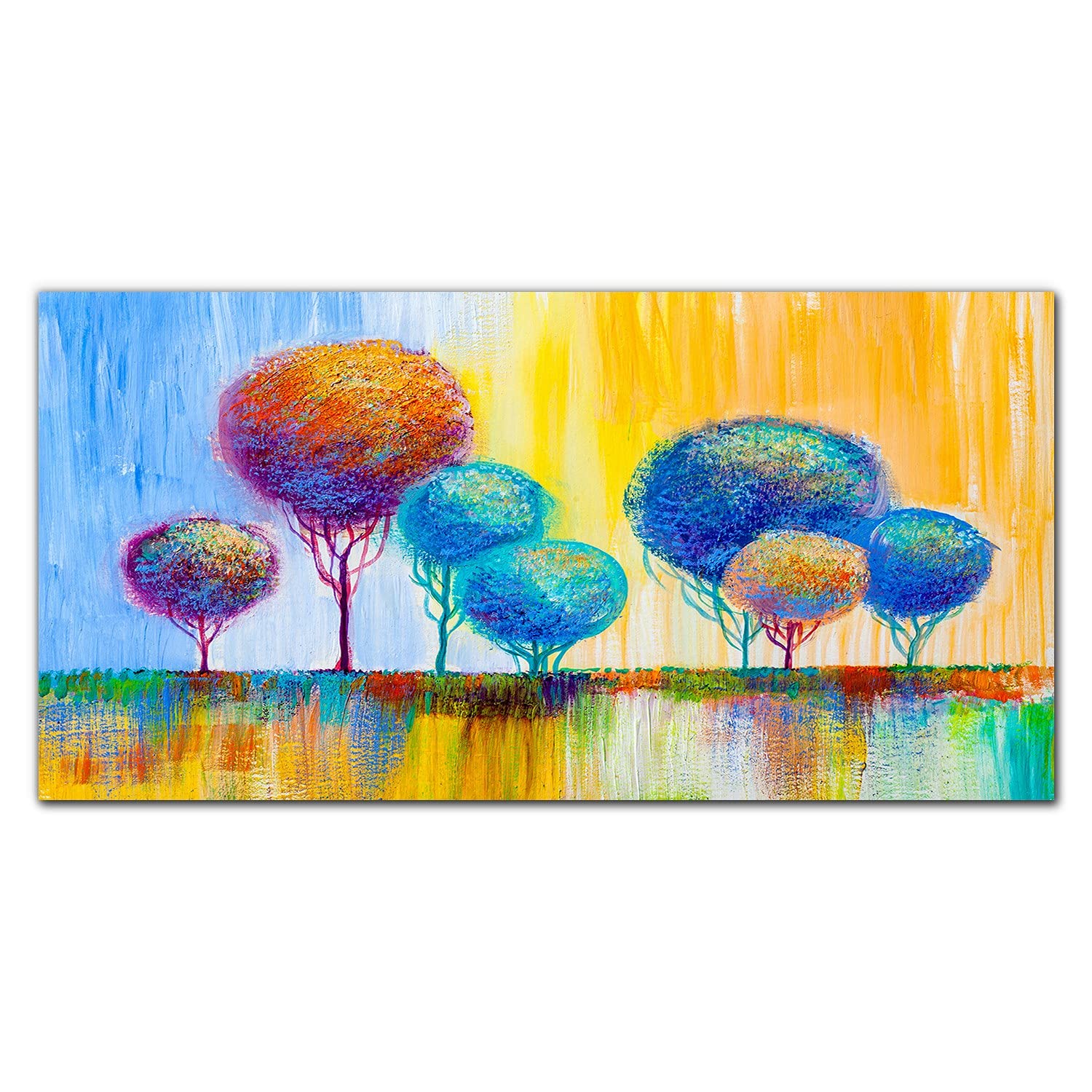 Crédence de cuisine en verre trempé 120x60 cm Coloray Arborescence adhésive
