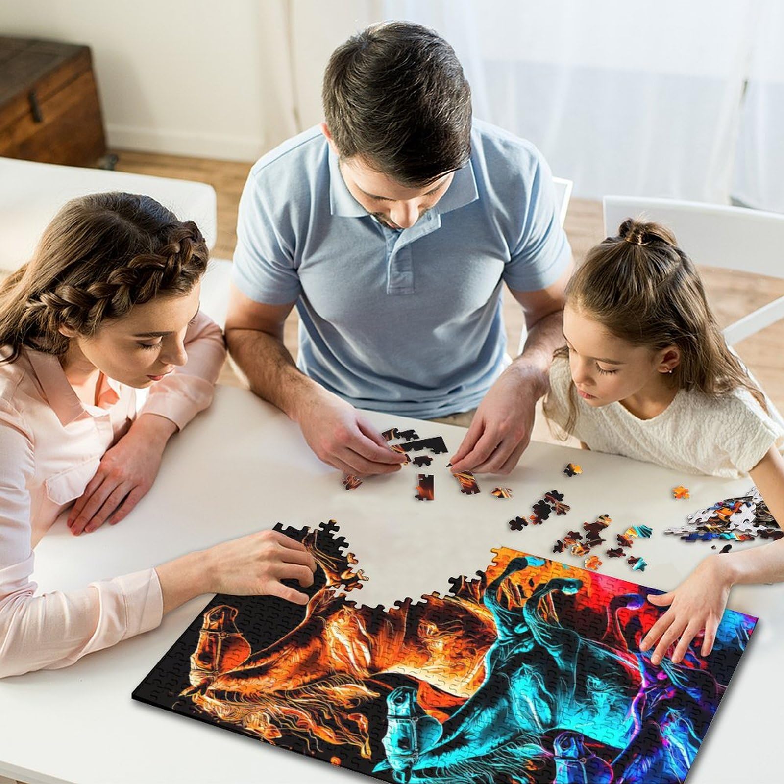Puzzle 1000 Pezzi Tema Natale Aurora Città - Per Adulti E Famiglie, Cartone Spesso 1.8mm, Sfida Stimolante, Regalo Originale