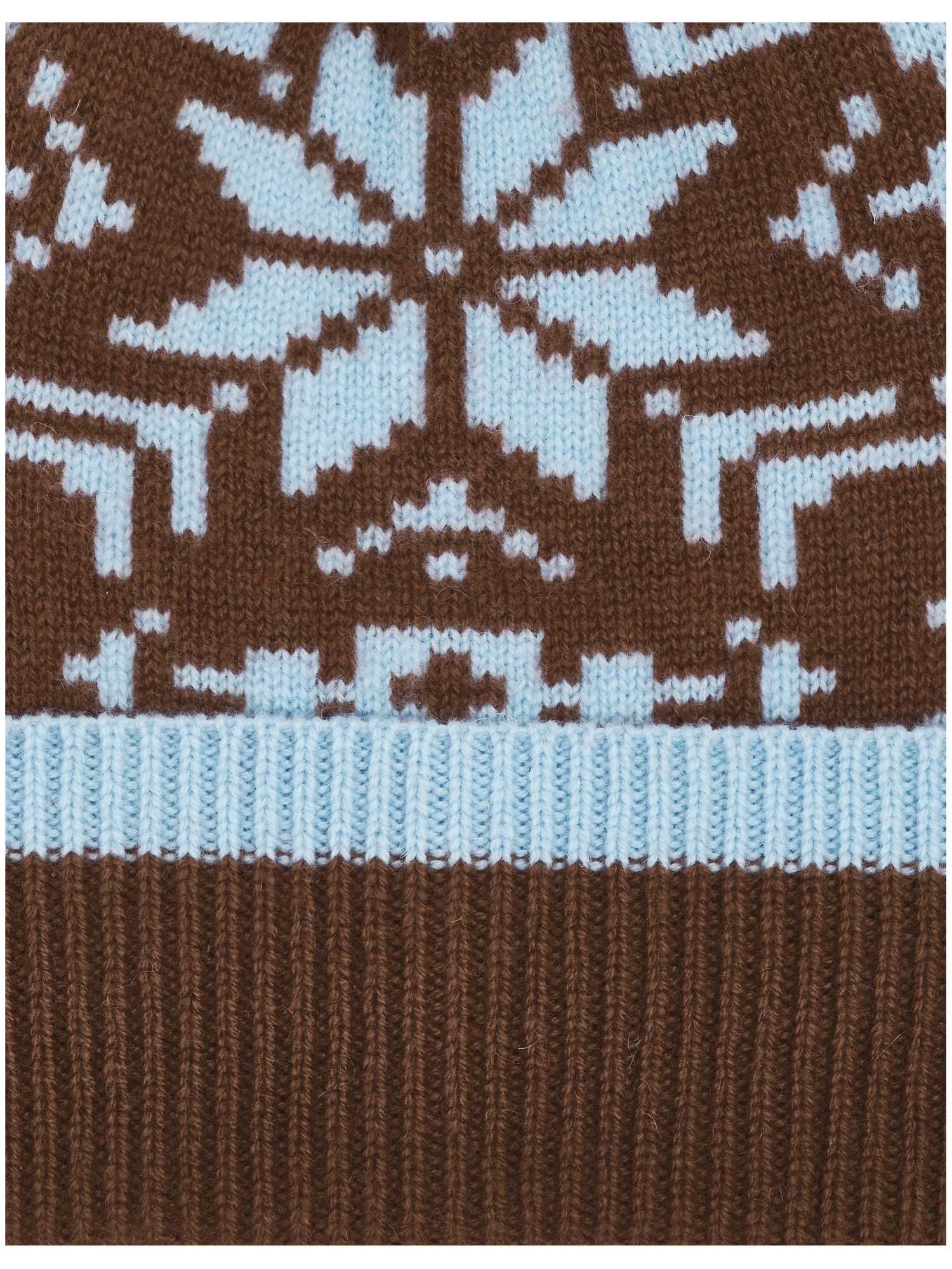 FRAAS Bonnet tricoté pour femme - Motif étoiles et pompon - 100 % laine vierge - Look norvégien
