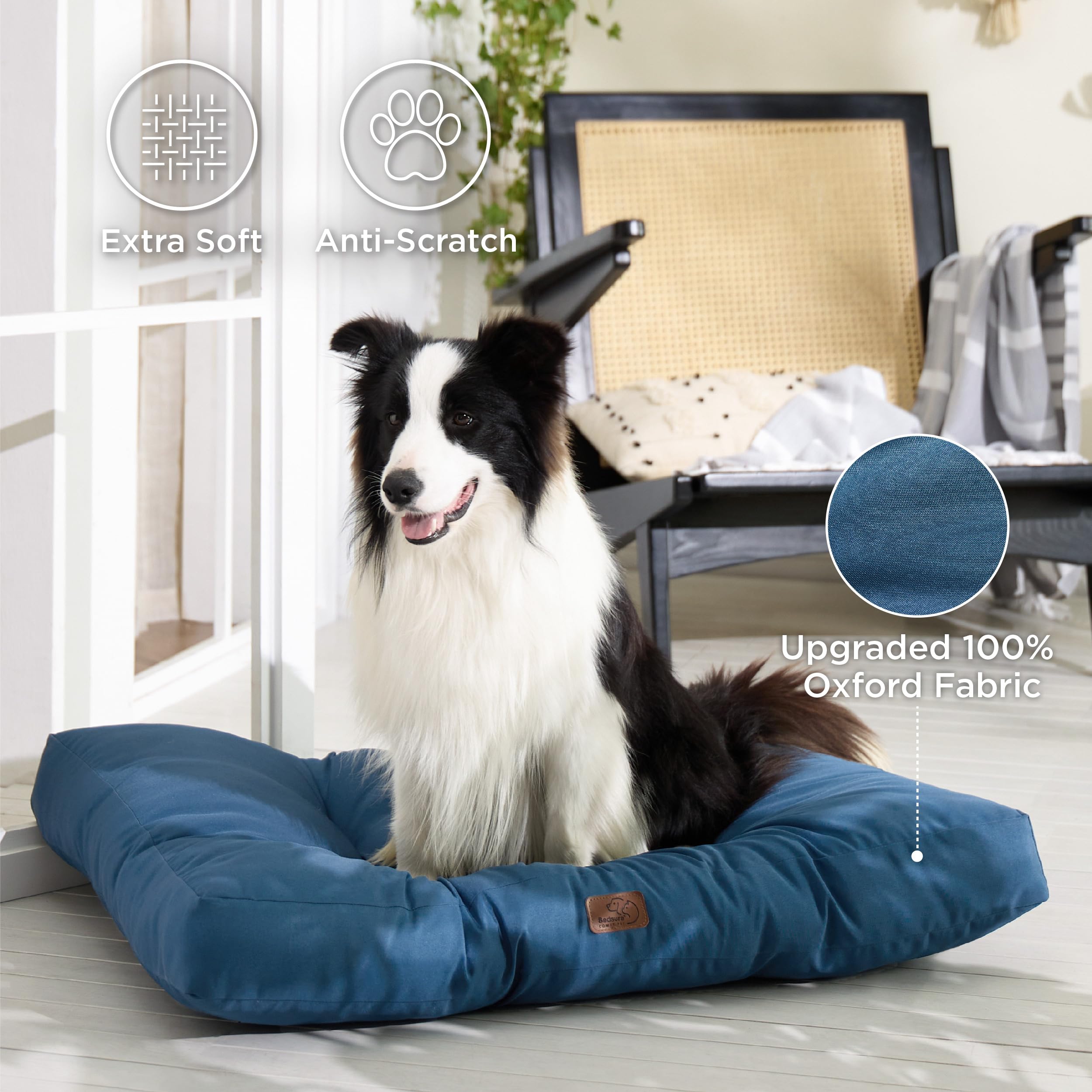 Bedsure Cuscino Tappeto per Cani Taglia Piccola, Cuccia Interna Impermeabile 91 x 68 cm Lavabile