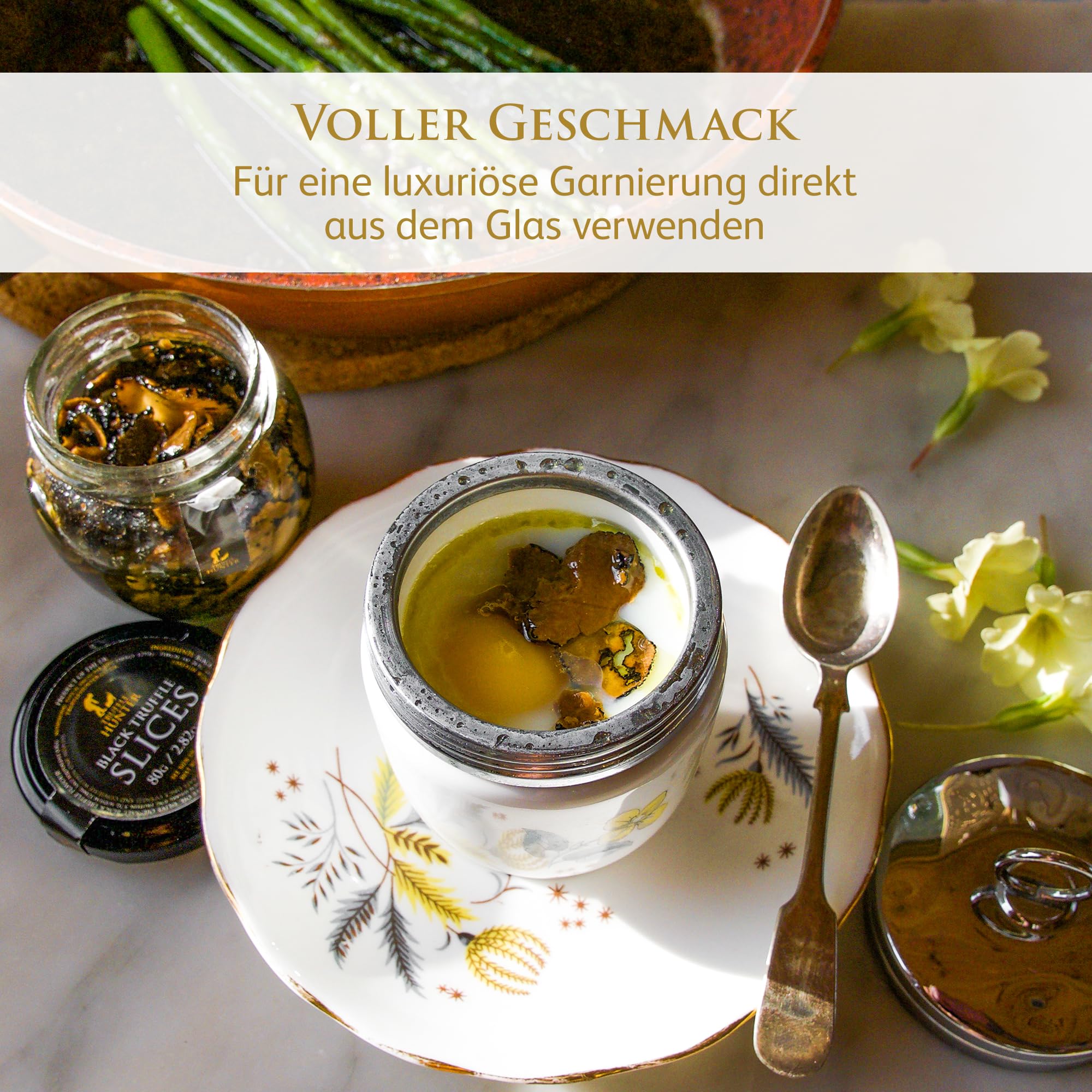 TruffleHunter Schwarze Trüffelscheiben in nativem Olivenöl extra 80 g
