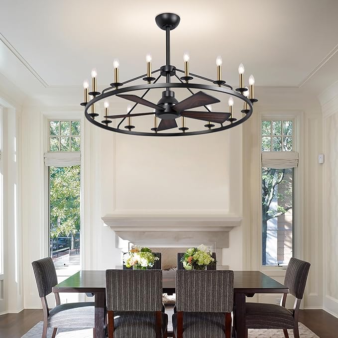 Ventilador de Techo 44 Pulgadas Con Luz y Control Remoto 110 miniatura 2