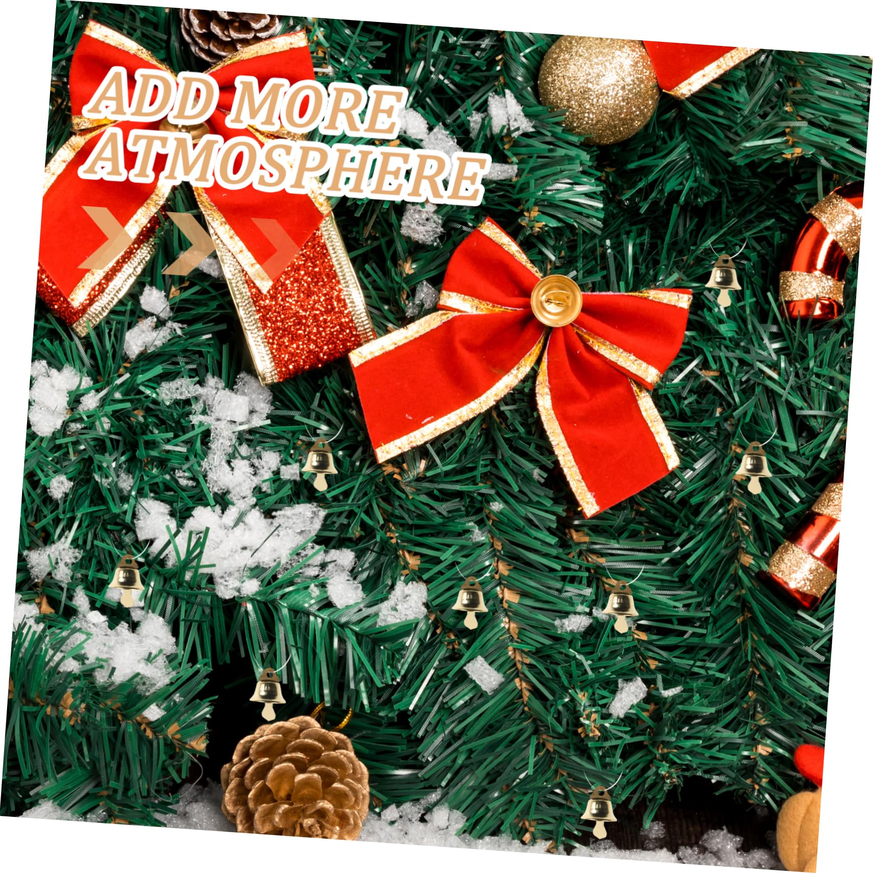 VALICLUD 120pezzi Mini Ciondolo Forma di Campana di Natale Pendente Dorato Accessori Fai da Te per Campanelli Eolici Ornamento Decorazione per Albero di Natale