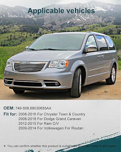 Miniatura 8 de Elevalunas eléctrico delantero izquierdo para 2008-2016 para Chrysler Town & Country 2008-2018 para Dodge Grand Caravan 2012-2015 para Ram Cargo Van