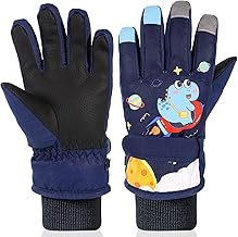 Ski Gloves for Children, Children's Gloves Winter Warm, Waterproof, for Girls and Boys from 4 to 13 Years