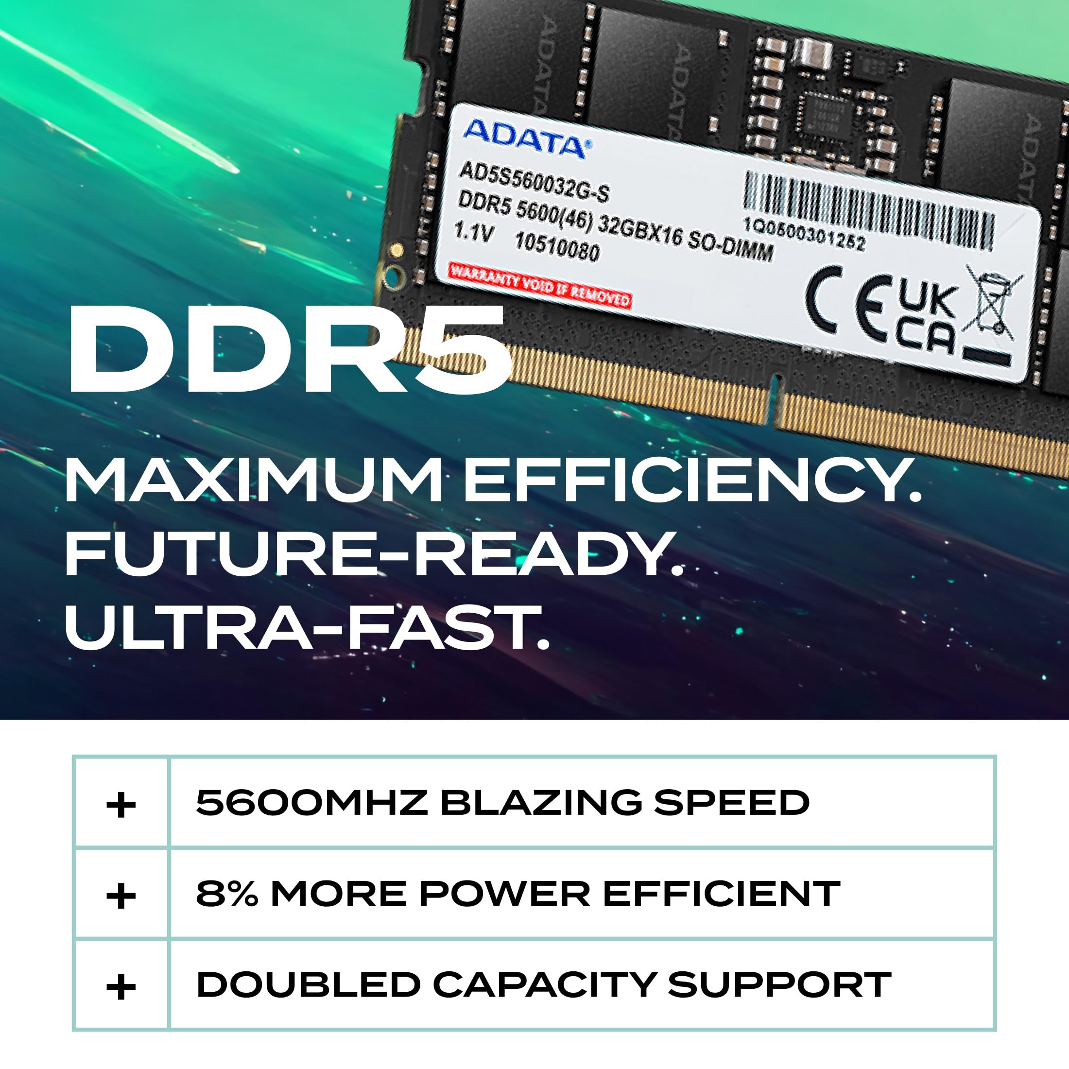 メモリー ADATA DDR5 SODIMM 5600Mhz 16GBx2 DDR5 5600 SO-DIMM Memory Module | ADATA (United States)