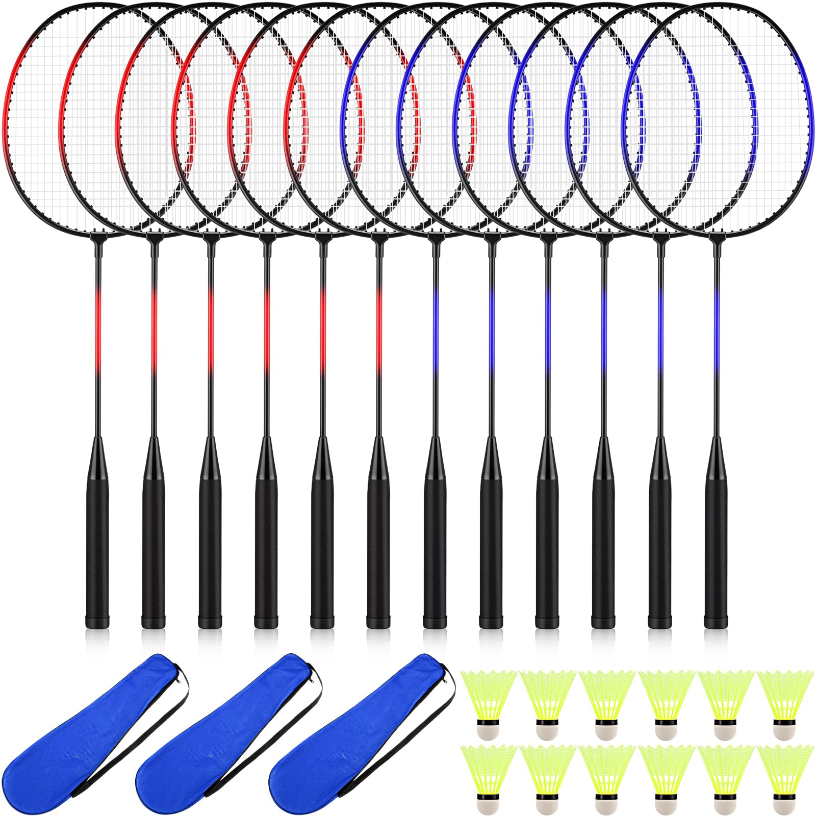 12 Pc Badminton Racket Set