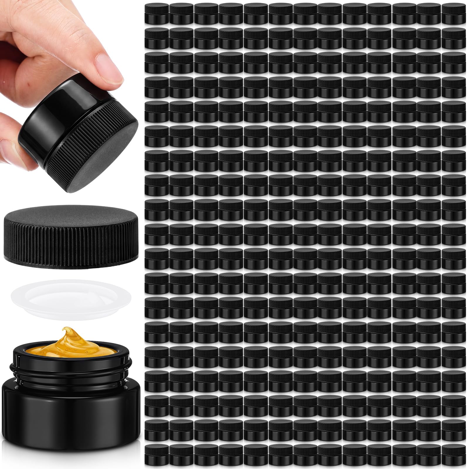 Bocaux en verre noir anti-UV de 5 ml étanches pour conserver vos baumes à lèvres