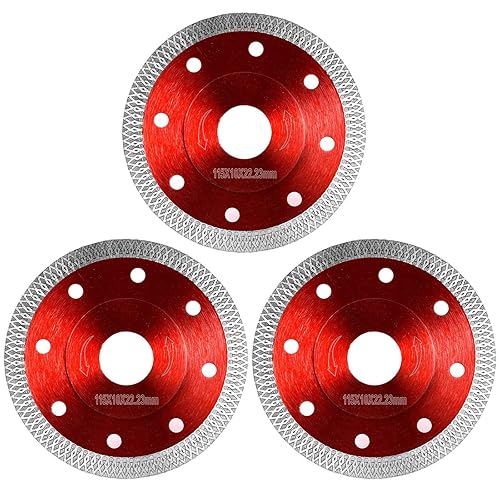 Hoja de sierra de porcelana súper fina de 4 pulgadas, rueda de disco de corte para cortar azulejos de porcelana, granito, mármol, cerámica, funciona