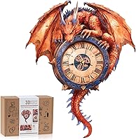 Vista 9 de Rompecabezas de madera 3D para adultos, kit de rompecabezas de reloj de lechuza 3D (con péndulo), rompecabezas de lechuza mecánicos 3D para adultos