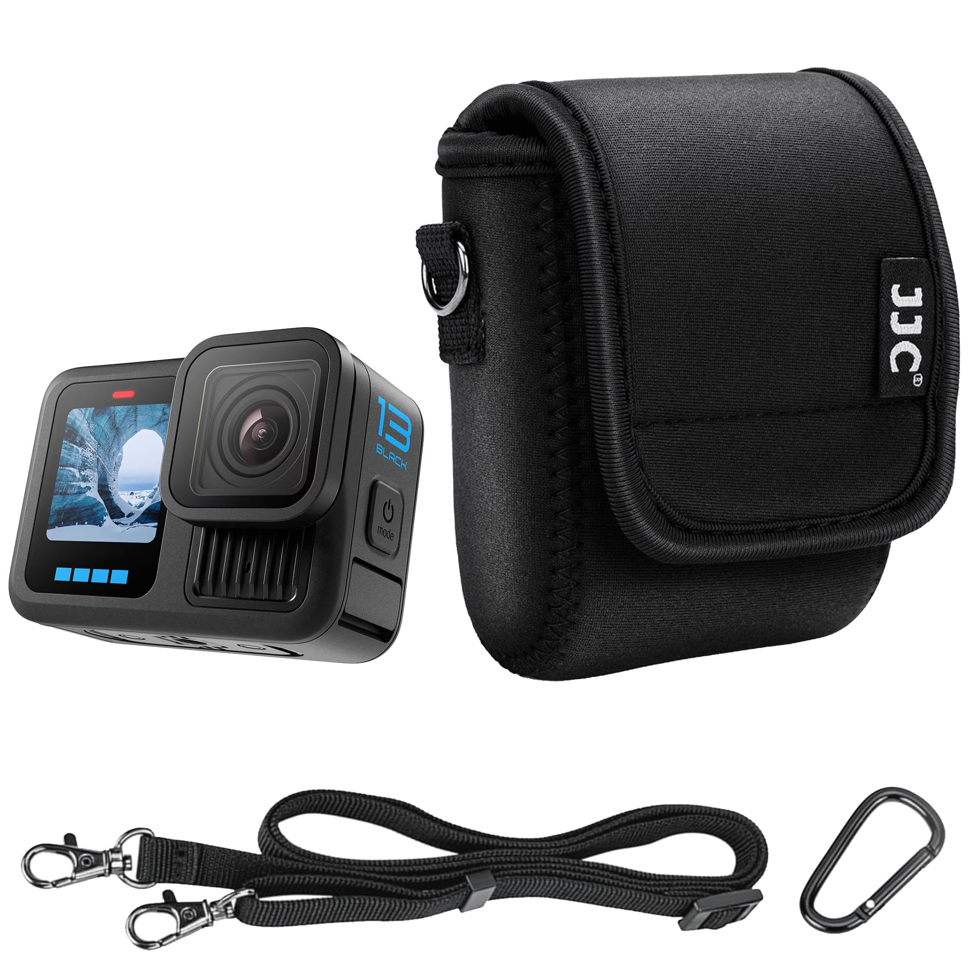 JJC Compact Action Camera Case Pouch for DJI Osmo Nano Osmo 360 Action 6 5 Pro 4 3, for Gopro Hero 13 12 11 for Insta360 Ace Pro 2, with Belt Loop and