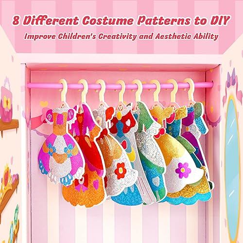 Miniatura 3 de Toi Muñeca de papel de vestir para niñas a partir de 4 años, juego de muñecas de papel reutilizables con caja de almacenamiento para armario,