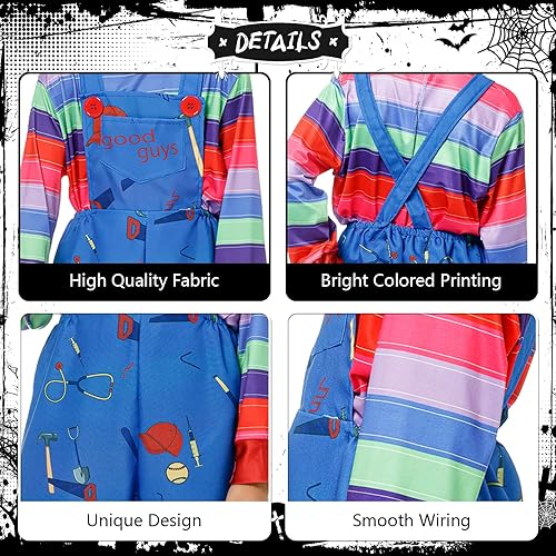 Vista 5 de POEWAUVE Classic Kids Costume for Boys and Girls - Kids Halloween Costume for Child Play (3-12YRS)