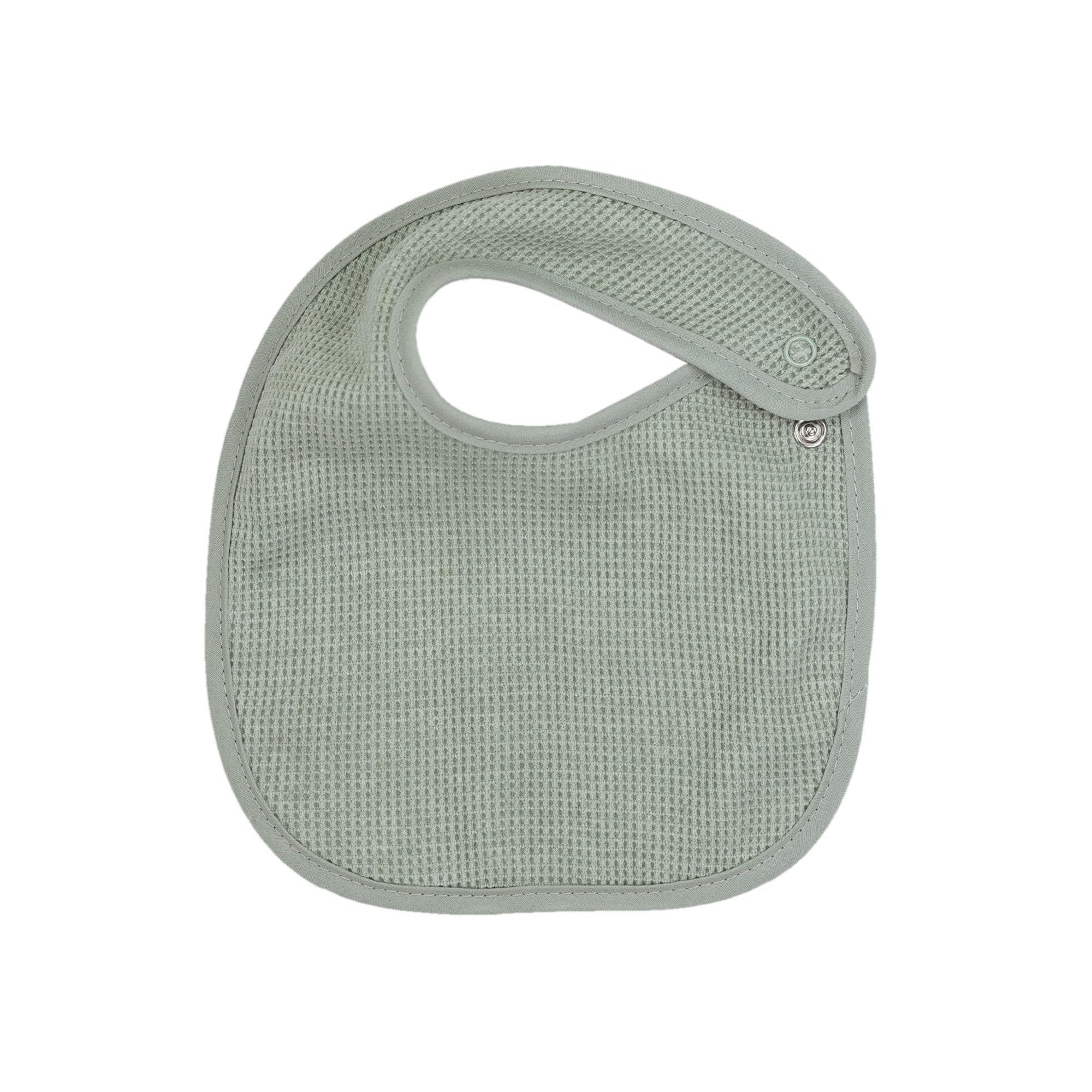 Trois Kilos Sept – Lot de 6 Bavoirs Bébé Naissance Nid d’Abeille, Fermeture Pression, Doux et Absorbants, Dès la Naissance