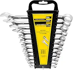 Level Black Chaves Combinadas Cromo Vanádio Jogo Com 12 Peças 6 A 22 Mm