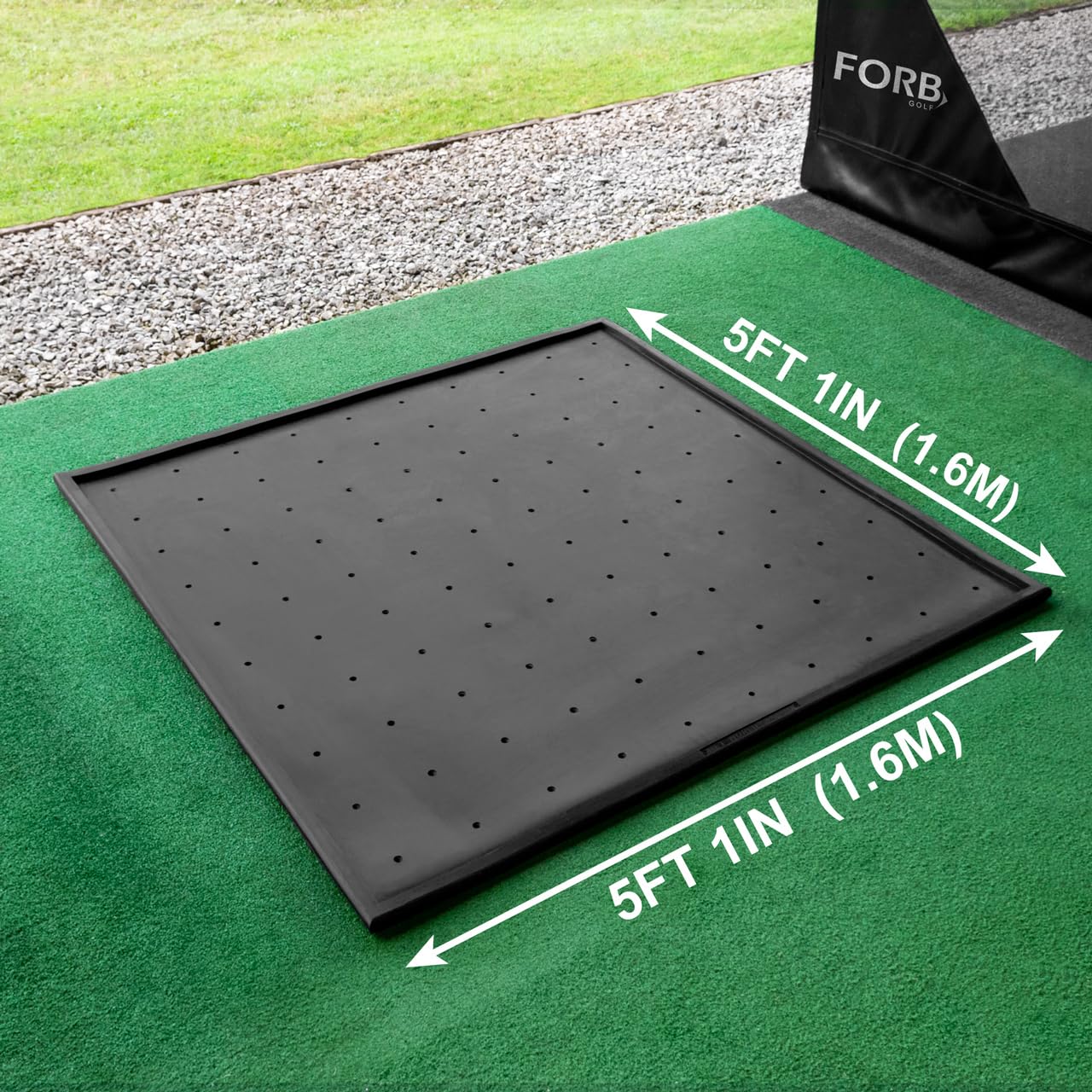 FORB Gumowy spód maty golfowej [1,5 m x 1,5 m] – antypoślizgowa podstawa maty golfowej