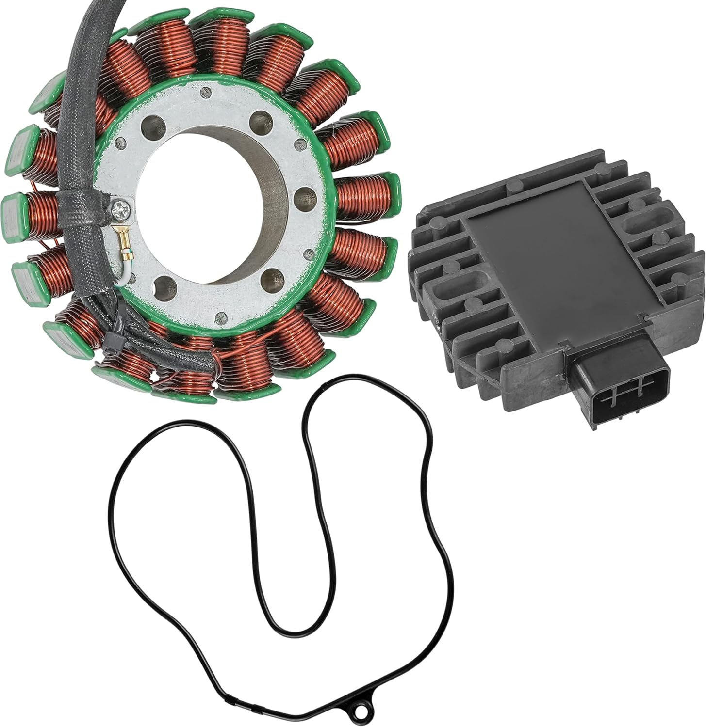 Caltric Stator and Rectifier with Gasket Compatible with Honda Foreman Rubicon 500 TRX500FA 2001-2014