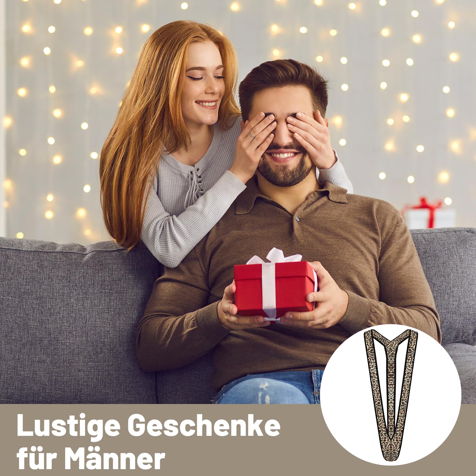 Borat Anzug Männer, Herren String Leopardenmuster Mankini, V-Form Slip Männlich Badeanzug, Lustiger Party-Kostüm Bikini, Tanga Badehose Herren