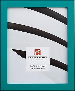 Craig Frames Confetti, Modern Teal Blue Picture Frame, 8 x 10 Inch