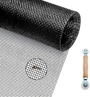 MAISHI Black Fiberglass Screen Roll 48" x 118" - Screening Material Roll & Window Screen Material for DIY Repair, Patio, Sliding Door Replacement