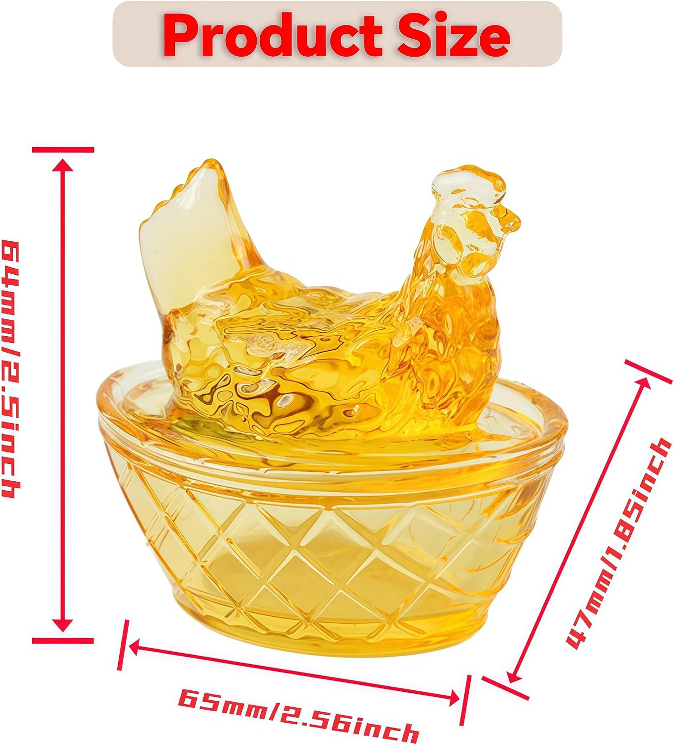 Mini Glass Crystal Hens On Nests Fun Glass Hen Nest Storage Jar Revives Mini Hen Nest (All four are available)