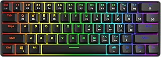 SKYLOONG GK61 SK61 60% Wired Mechanical Gaming Keyboard, Hot Swap Optical Switch, RGB Backlit, Waterproof, Blind-Mate Interface, Compact Computer Keyboard with Full Keys Programmable