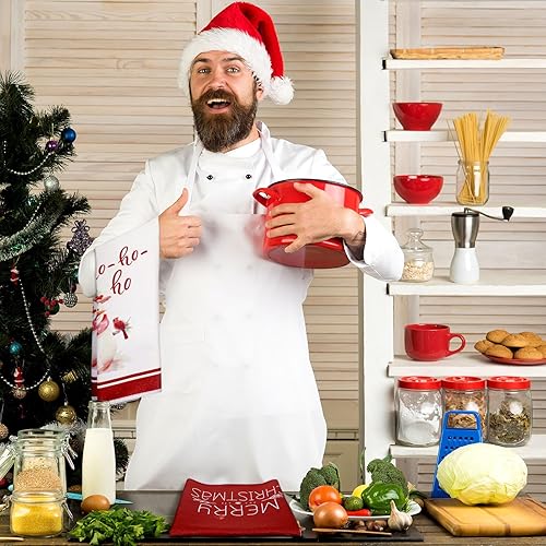 Miniatura 4 de Bencailor 4 toallas de cocina de Navidad a cuadros de búfalo, paños de cocina de invierno, copos de nieve, camiones, toallas de mano, paños de