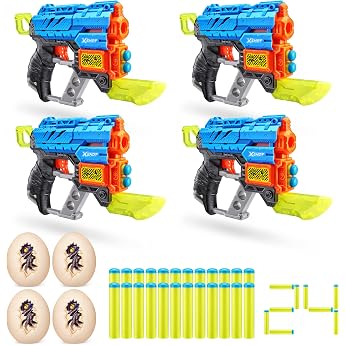X-Shot Dino Attack Extinct Foam Dart Blaster (4 Small Dino Eggs, 24 Darts)