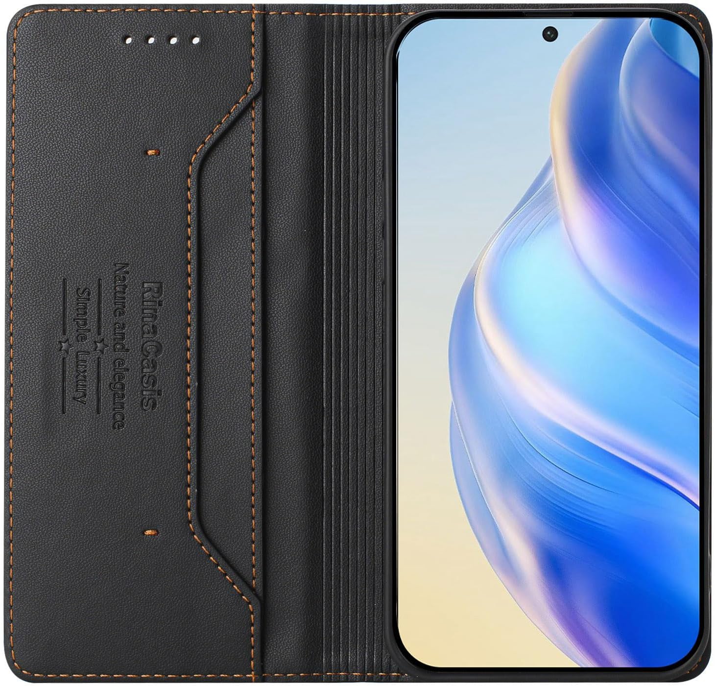 Compatible with Samsung Galaxy A01 A015F Magnetic Closure Wallet case Cover,Compatible with Samsung Galaxy A01 A015F Flip Kickstand Case Black