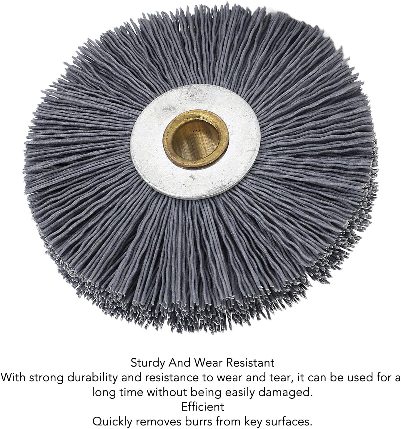 Key Machine Brush Crimped Wire Wheel Brush Nylon and Stainless Steel Key Machine Deburring Replacement for Bravo Professional Cutting Machines 80x20x10mm