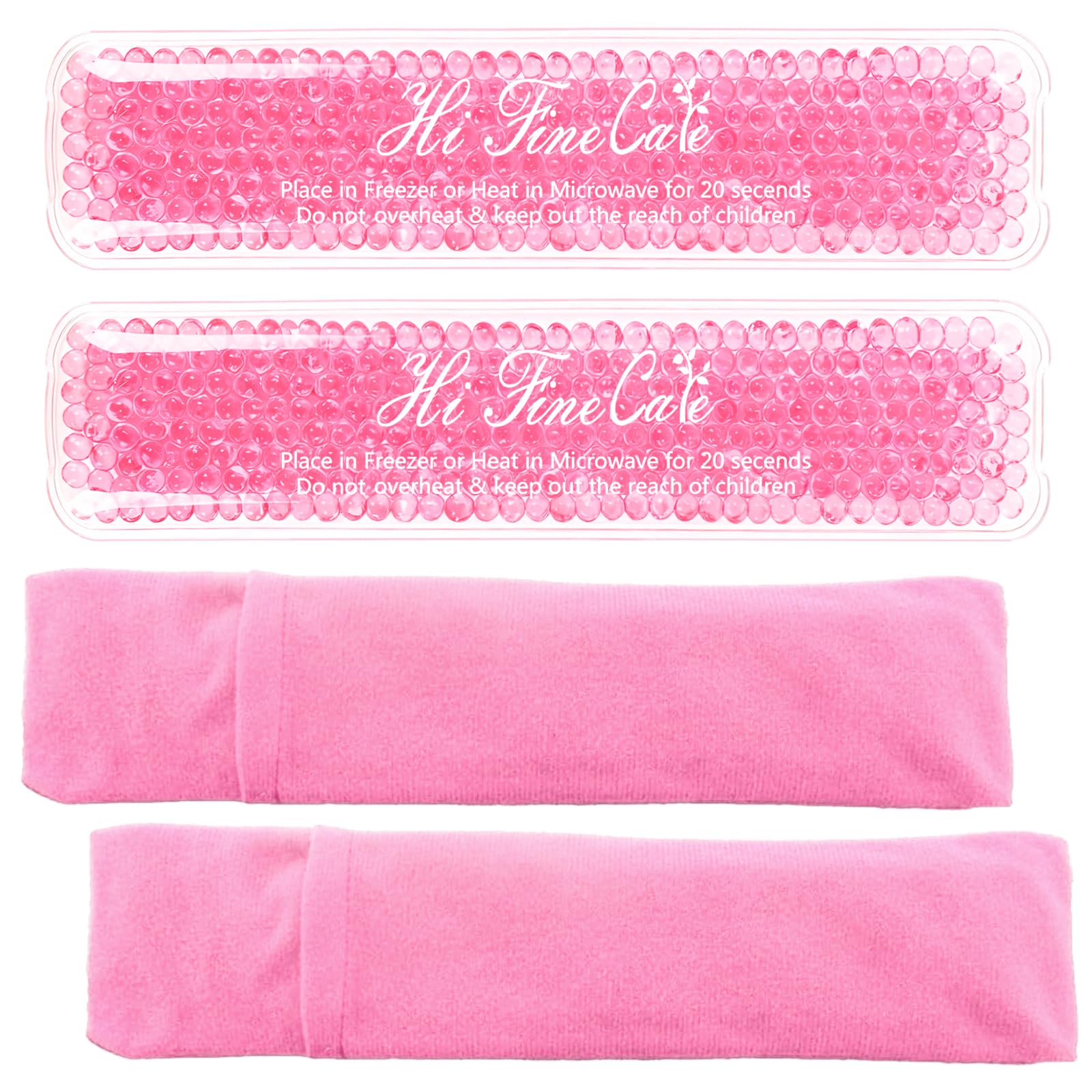 Reusable Perineal Cooling Pad for Postpartum & Hemorrhoid Pain Relief, Hot & Cold Packs for Women After Pregnancy and Delivery, 2 Ice Pack and 3 Cover (# Pink)