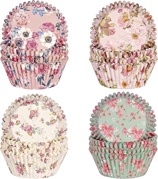 Floral Standard Cupcake Liners 400 Count Paper Baking Cups Disposable Cupcake Wrappers for Wedding and Party Baking Supplies