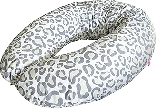 Mother hood 2-in-1 Schwangerschaftskissen, Lagerungs- und Stillkissen XXL 210 cm – ergonomisches Seitenschläferkissen mit abnehmbarem Bezug (Leo apricot)