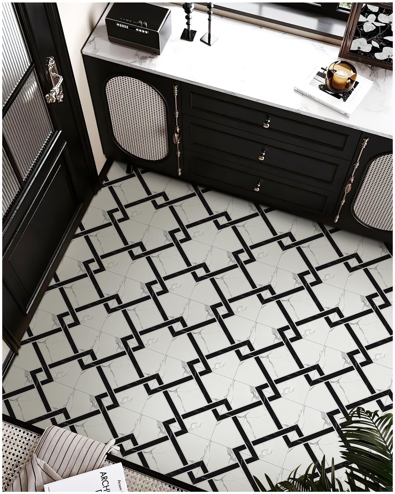 MORCART Peel and Stick Floor Tile - 20 PCS, 11.8" x 11.8" Vinyl Flooring - Waterproof Self-Adhesive Tile Sticker for Bathroom, Kitchen, Dining Room,