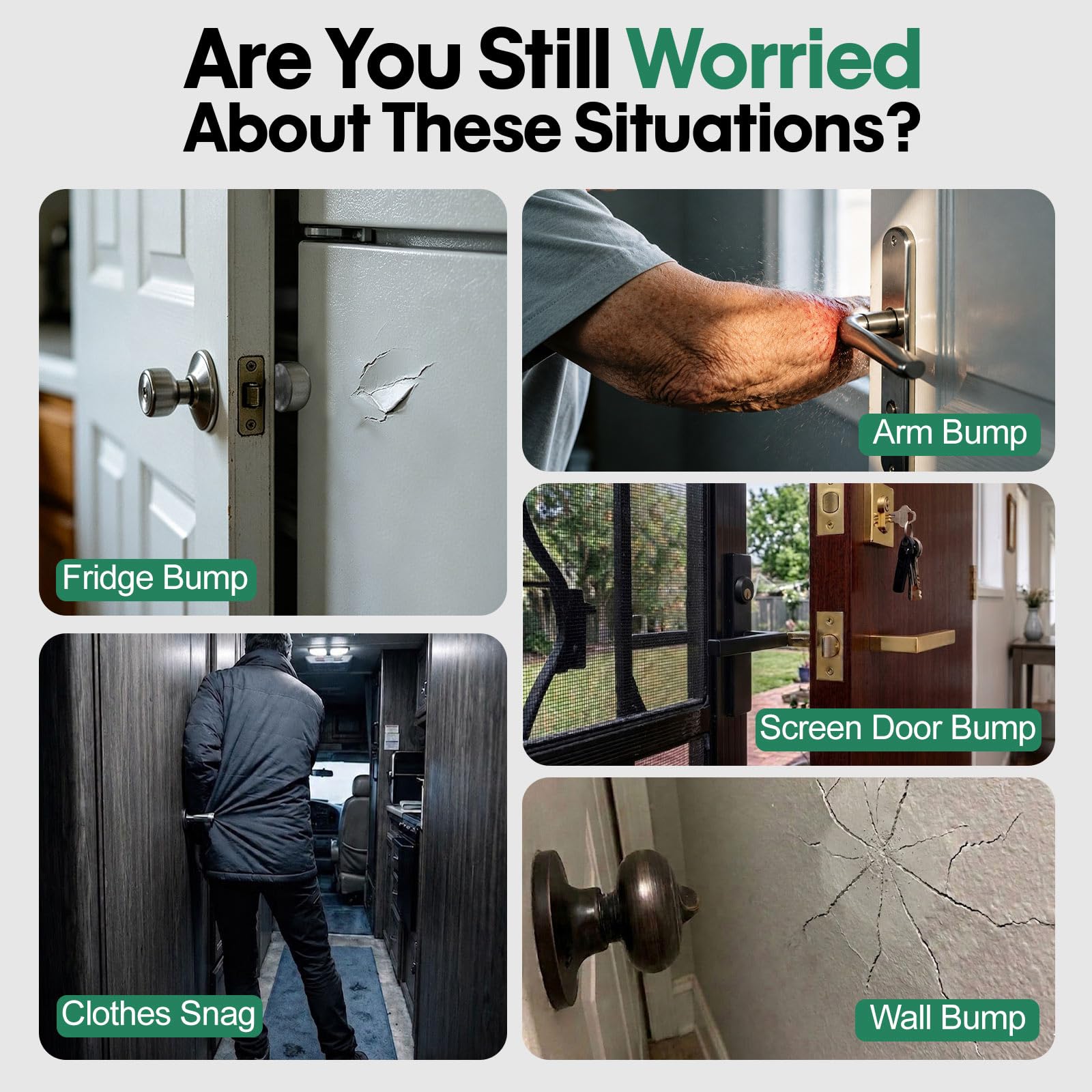 Low Profile Door Knob - Easy Install & Space Saving -2 Low Profile Door Knob - Easy Install & Space Saving -2