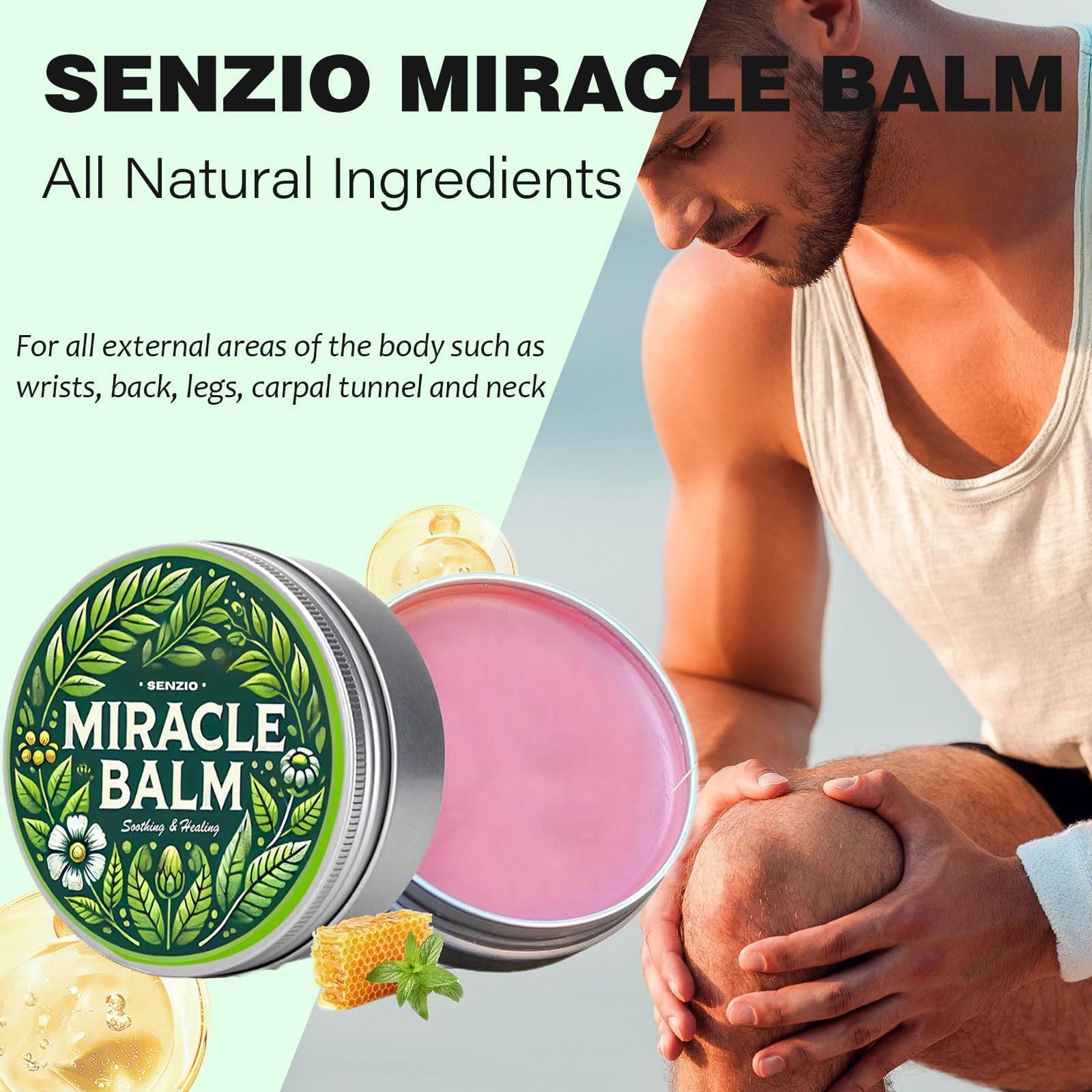 Baumelis Baume Miracle Crème Relaxante Pour Les Articulations Pour Des Parties Du Corps Comme Le Dos, Les Mains, Les Pieds, Détendu Et Confortable (2 PCS)