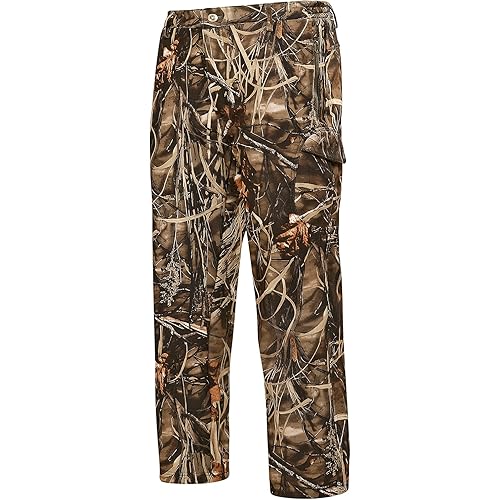 YEVHEV Hunting Pants for Men Camouflage Clothing Gear Windproof Fleece Lined for Winter