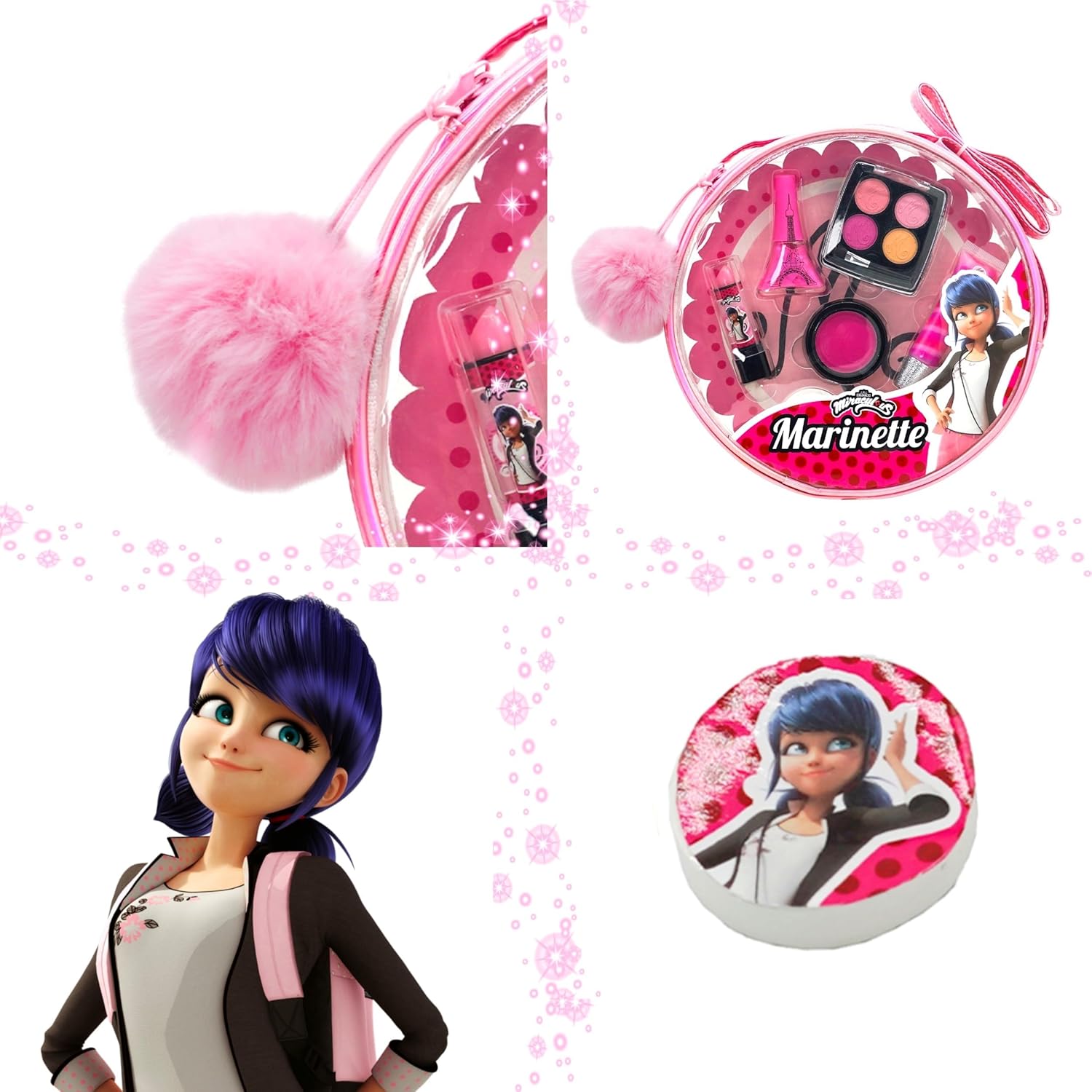 Miraculous Ladybug – Juego de maquillaje para niños, bolsa de 10