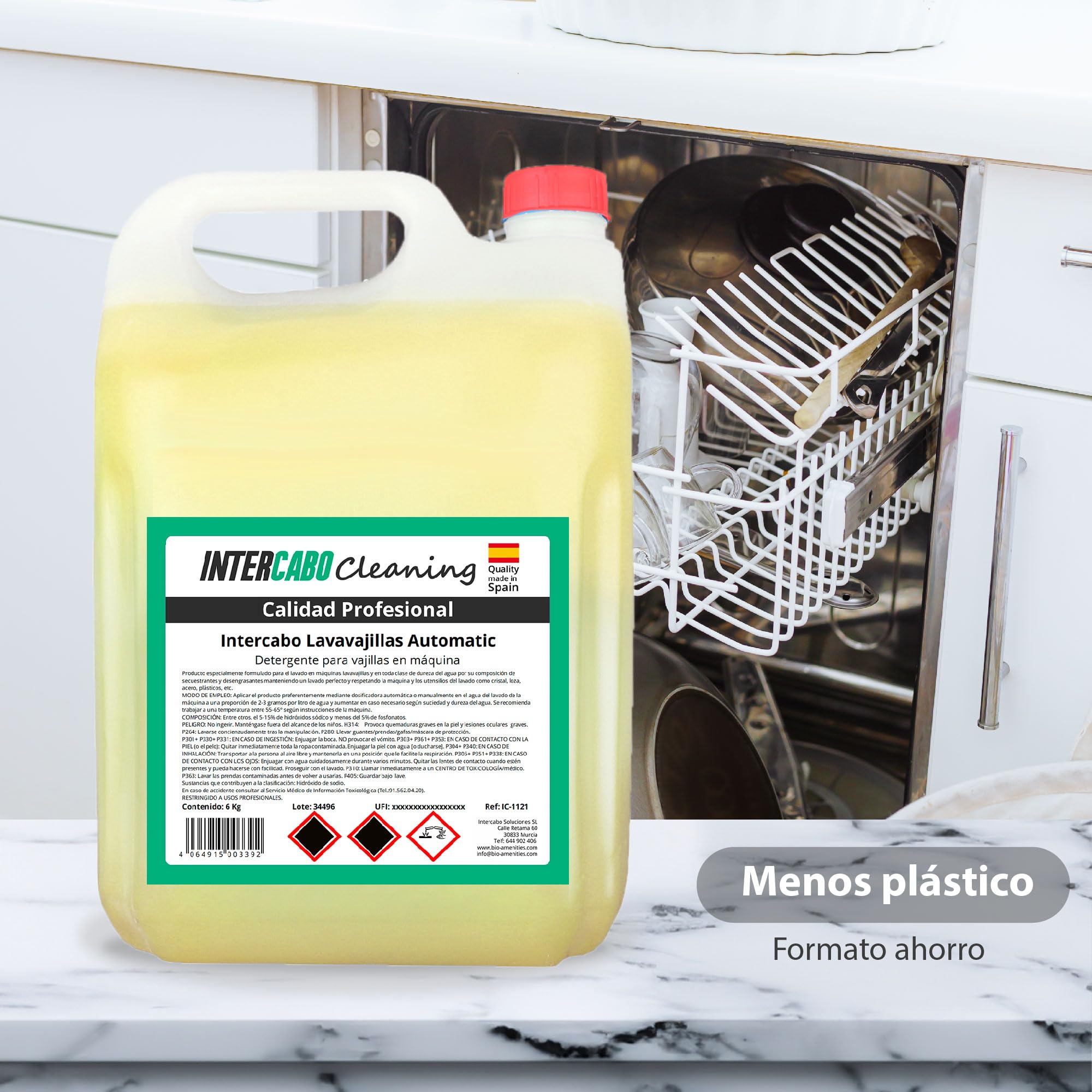 Detersivo Lavastoviglie Professionale – Formula concentrata antigrasso – Rimuove residui alimentari – 5 litri – Uso intensivo per ristoranti, cucine industriali, mense