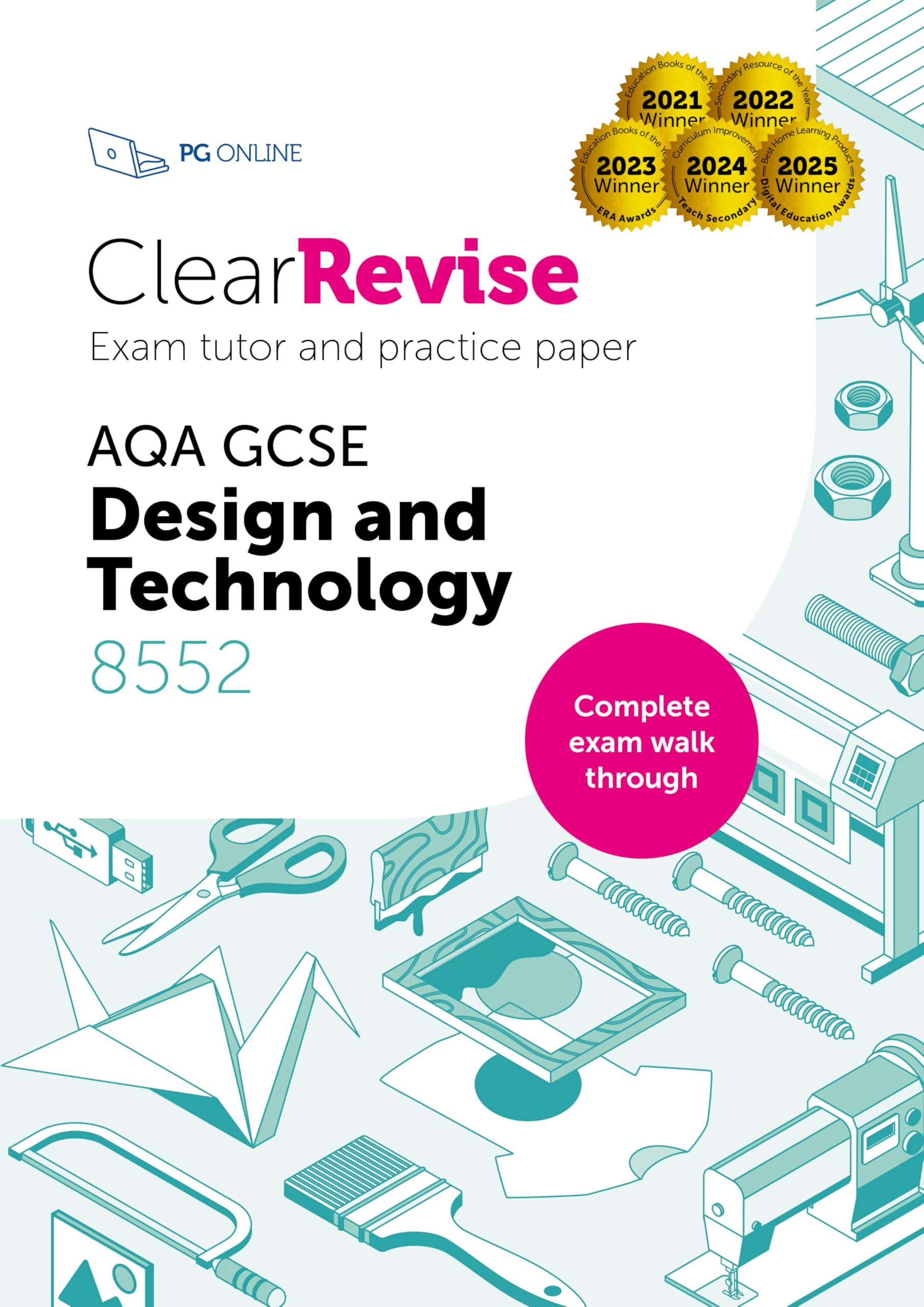 ClearRevise AQA GCSE D&T Design and Technology 8552 workbook: Exam Tutor and Practice Paper (ClearRevise Exam Tutor AQA GCSE Design & Technology 8552)