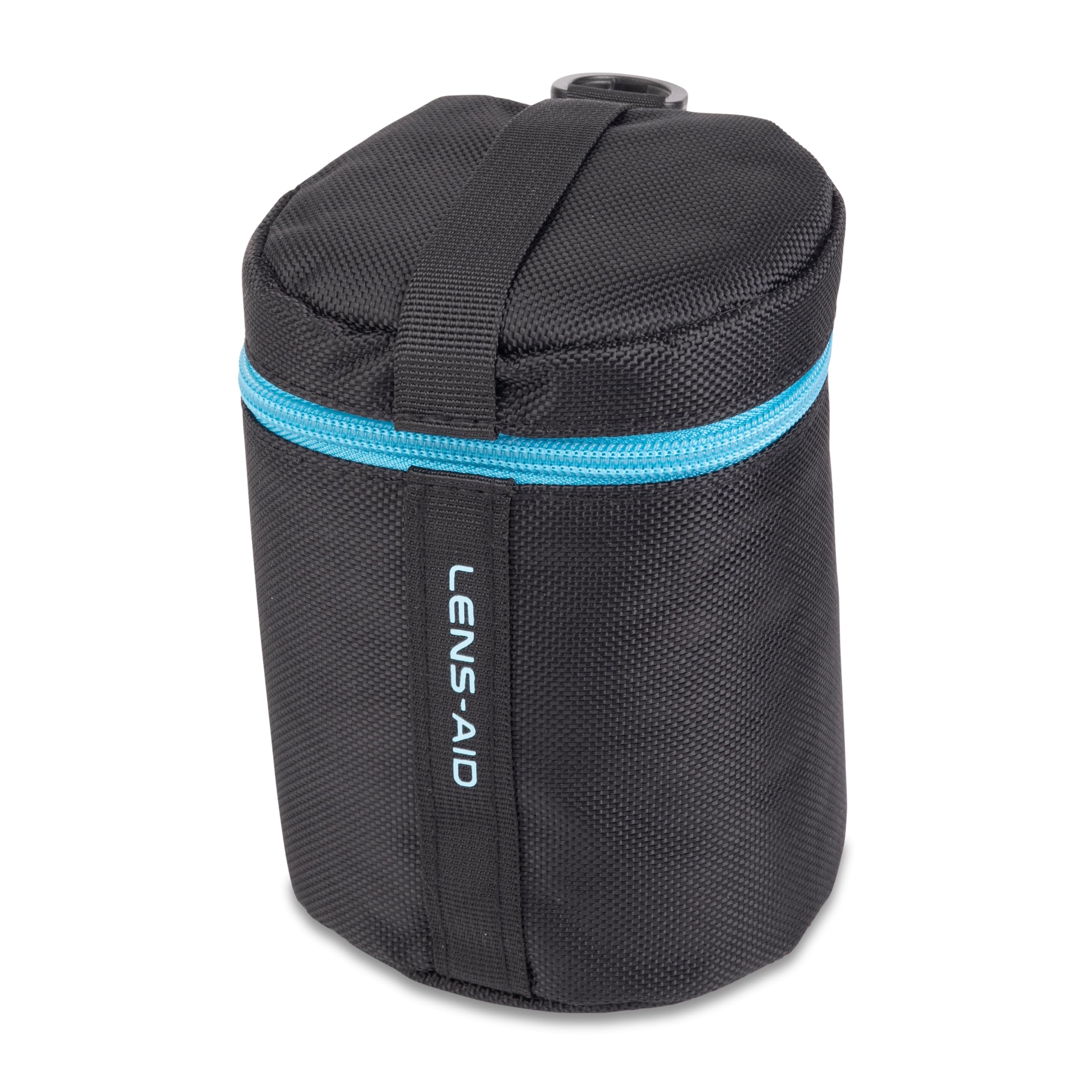 LENS-AID Housse pour Objectif avec Fermeture éclair – Étui rembourré Cordura avec Boucle Ceinture – pour objectifs Standards, compacts ou téléobjectifs – Taille: S (9×14 cm)