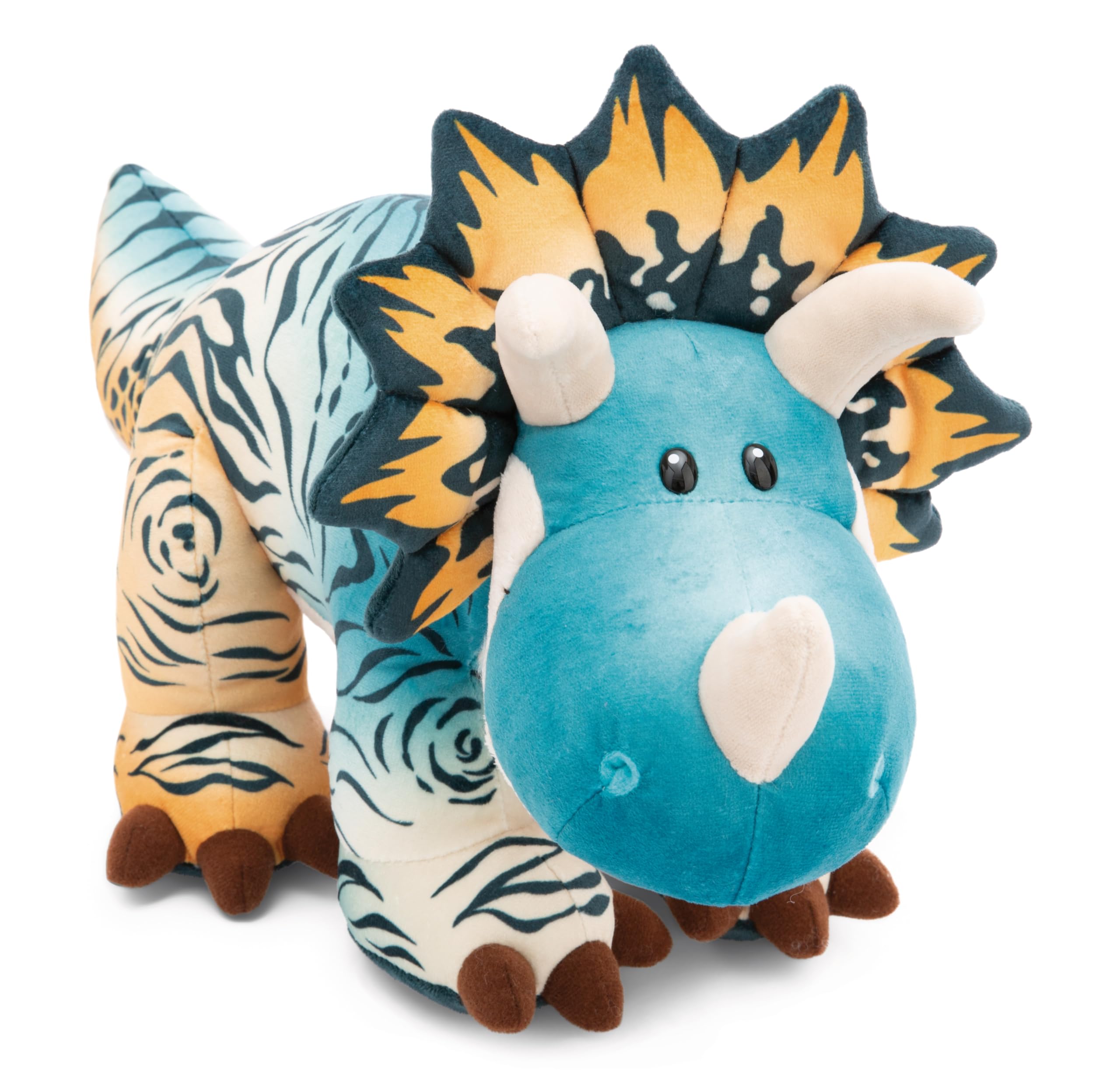NICI cuddly toy dino Cerastupsy 40cm - fluffy dino cuddly toy to cuddle and love, dino soft toy made from recycled materials - 49468