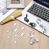 Vista 6 de Nuanchu 40 bridas de silicona reutilizables, correas ajustables, organizador de cables de carga multiusos para sujetar cables de carga