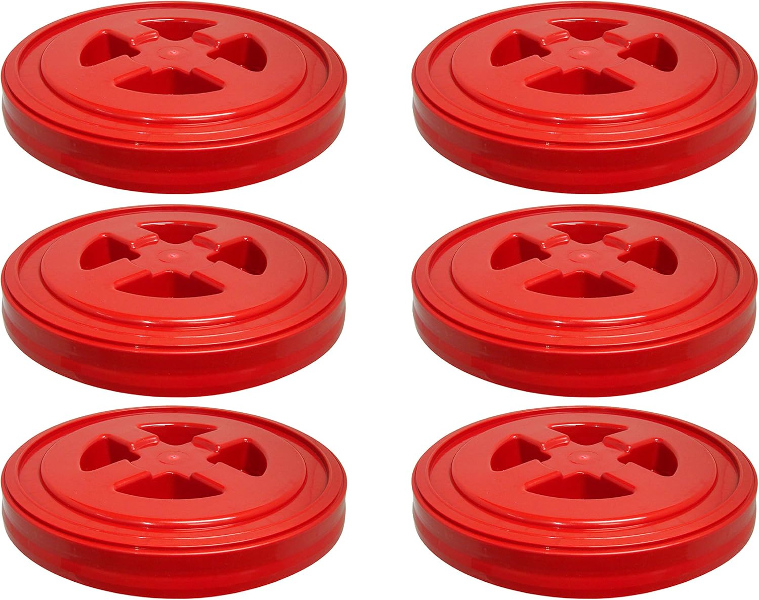 Twister Seal Lids (6 Pack) - Easy Access Bucket Lids (will fit MOST buckets 3.5-7 gal) (Pink)